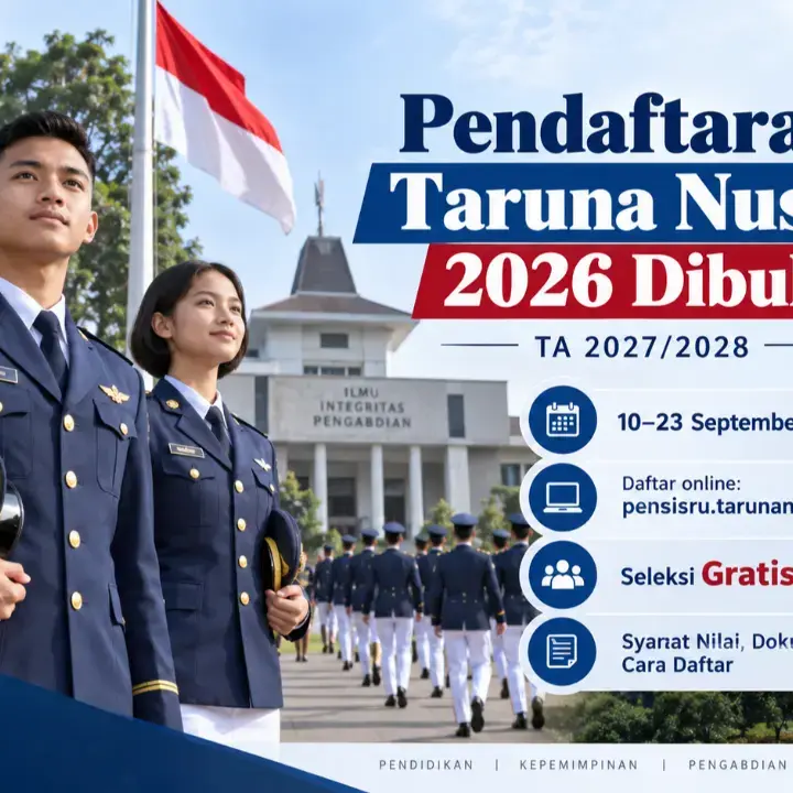 Pendaftaran Taruna Nusantara 2026 Dibuka, Ini Syarat, Nilai Minimal dan Cara Daftar