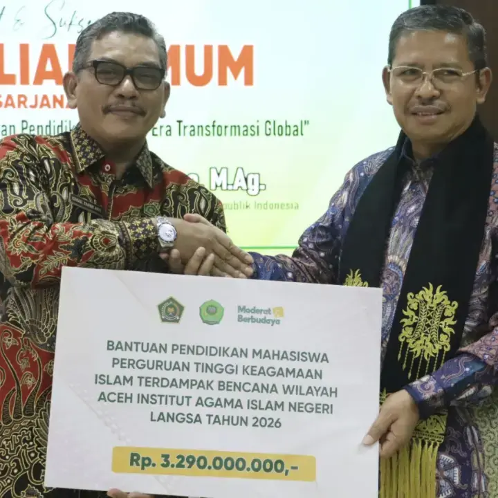 Kemenag Kucurkan Rp3,23 Miliar untuk Mahasiswa IAIN Langsa Terdampak Banjir