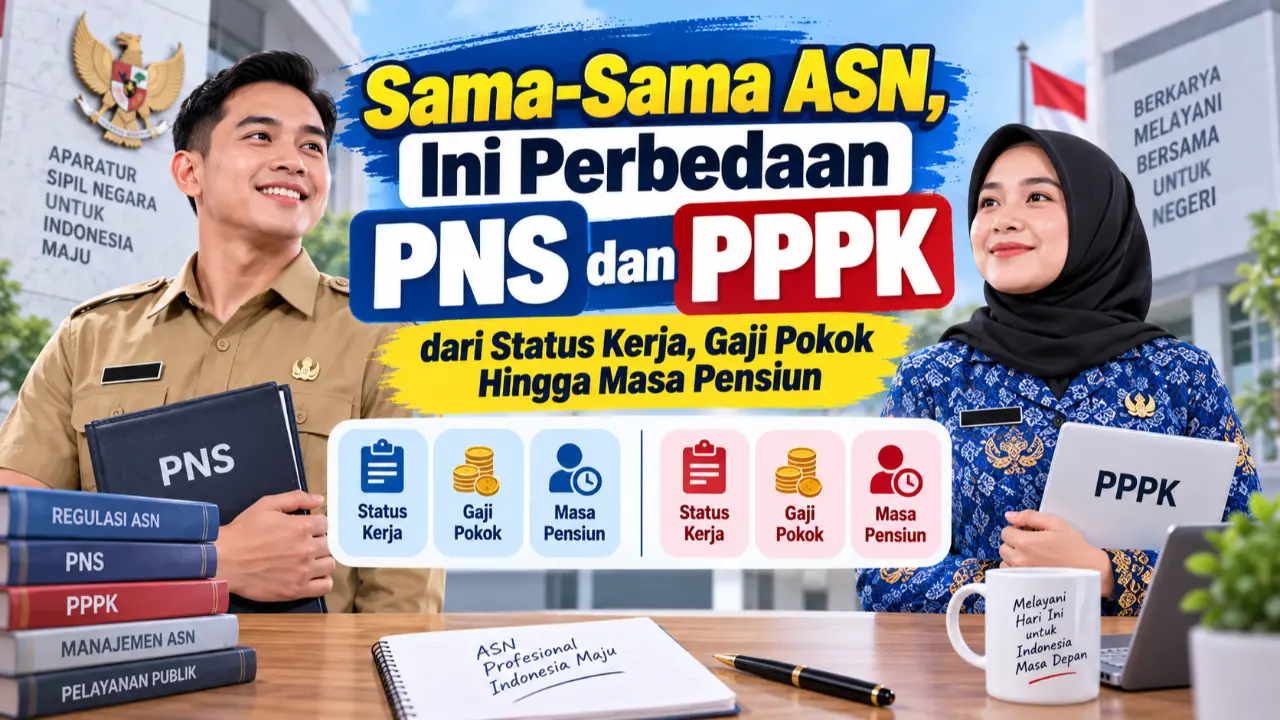 Sama-Sama ASN, Ini Perbedaan PNS dan PPPK dari Status Kerja, Gaji Pokok Hingga Masa Pensiun