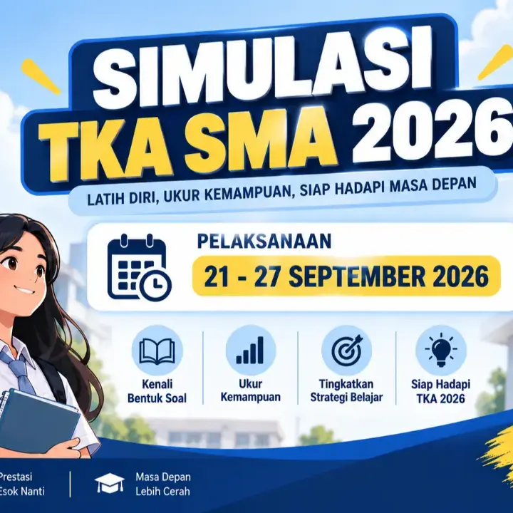 Simulasi TKA SMA 2026 Resmi Digelar 21-27 September, Ini Link, Jadwal dan Alurnya