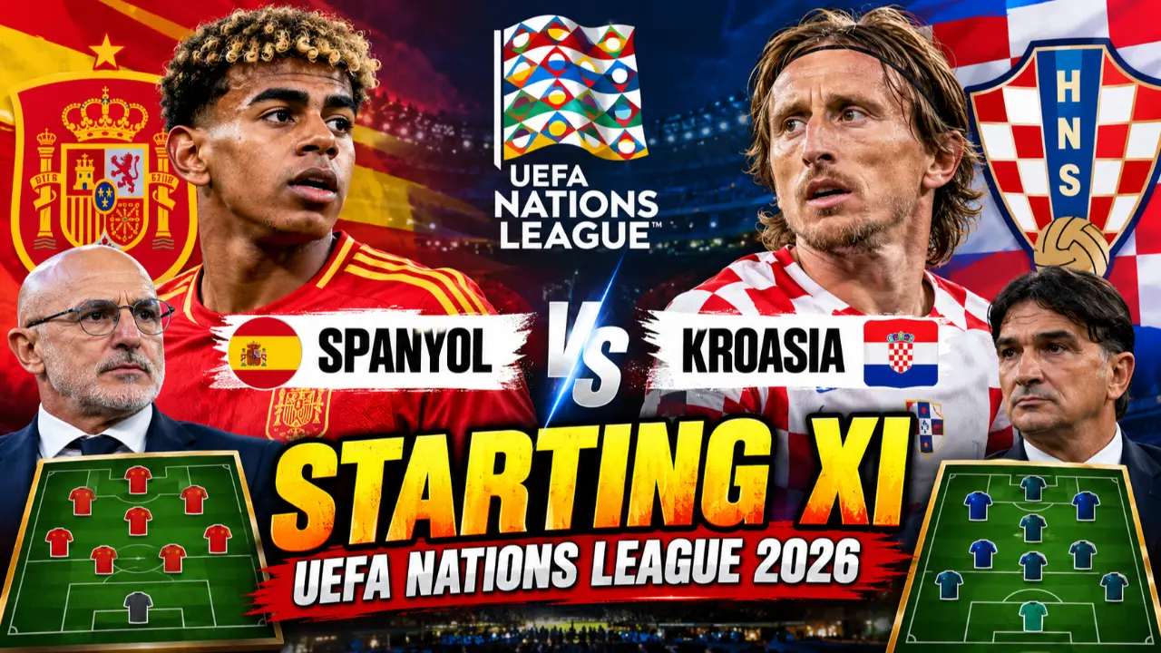 Spanyol vs Kroasia di UEFA Nations League 2026