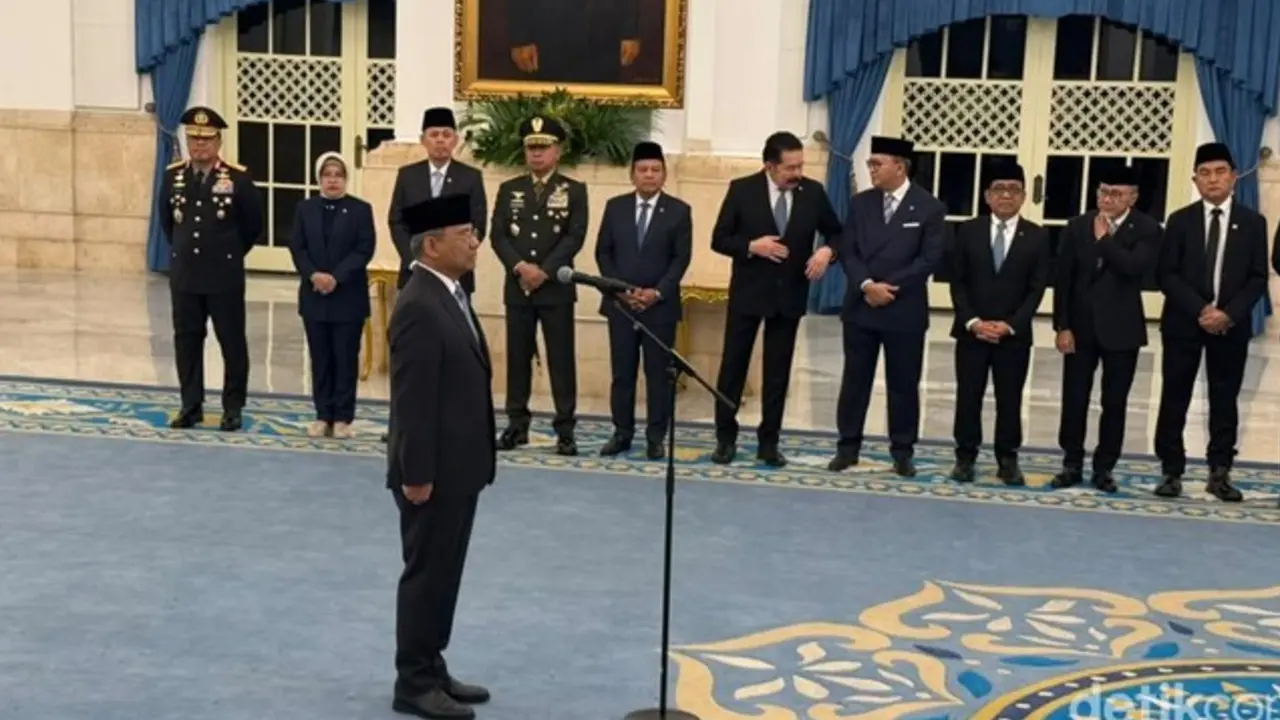 Suahasil Nazara saat dilantik jadi Menkeu