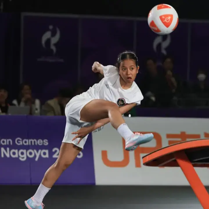 Sumaya Raih Medali Perak Teqball Putri Asian Games 2026