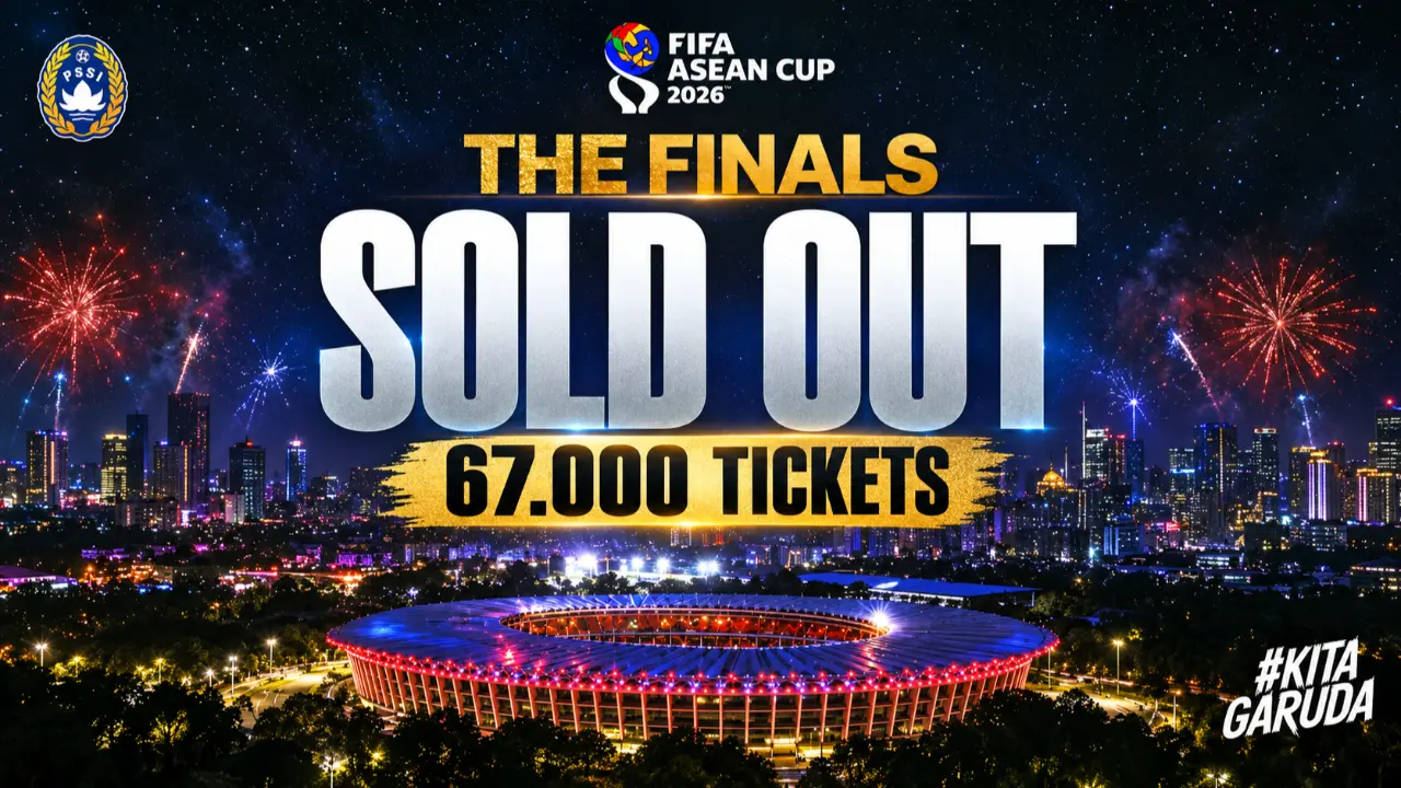 67.000 Tiket Sold Out untuk Laga Final FIFA ASEAN Cup 2026 Indonesia vs Thailand