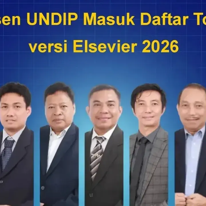 7 Dosen Undip Masuk Daftar 2% Ilmuwan Terbaik Dunia 2026 versi Elsevier