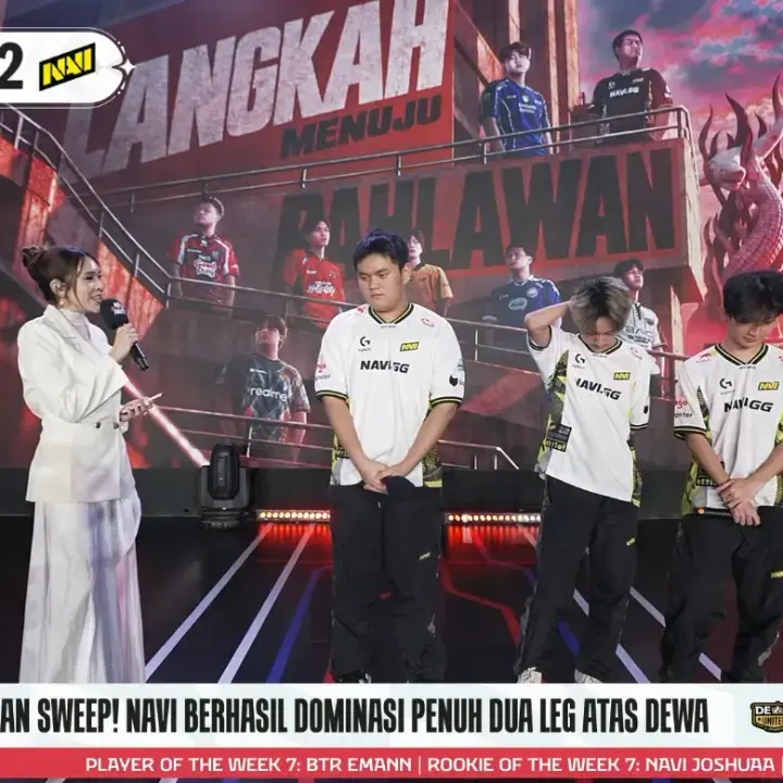 Hasil MPL ID S18 Week 8: NAVI Raih Kemenangan 2-0 Atas Dewa United Esports