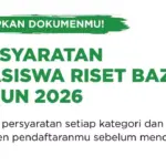Beasiswa Riset Baznas 2026 Segera Dibuka, Ini 9 Kategori dan Besaran Bantuan