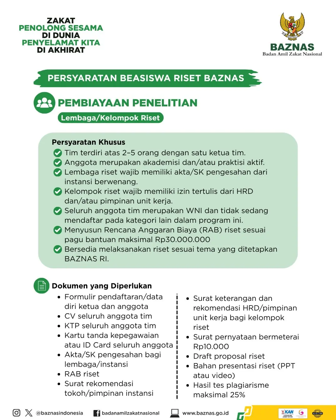 Beasiswa Riset Baznas 2026 3