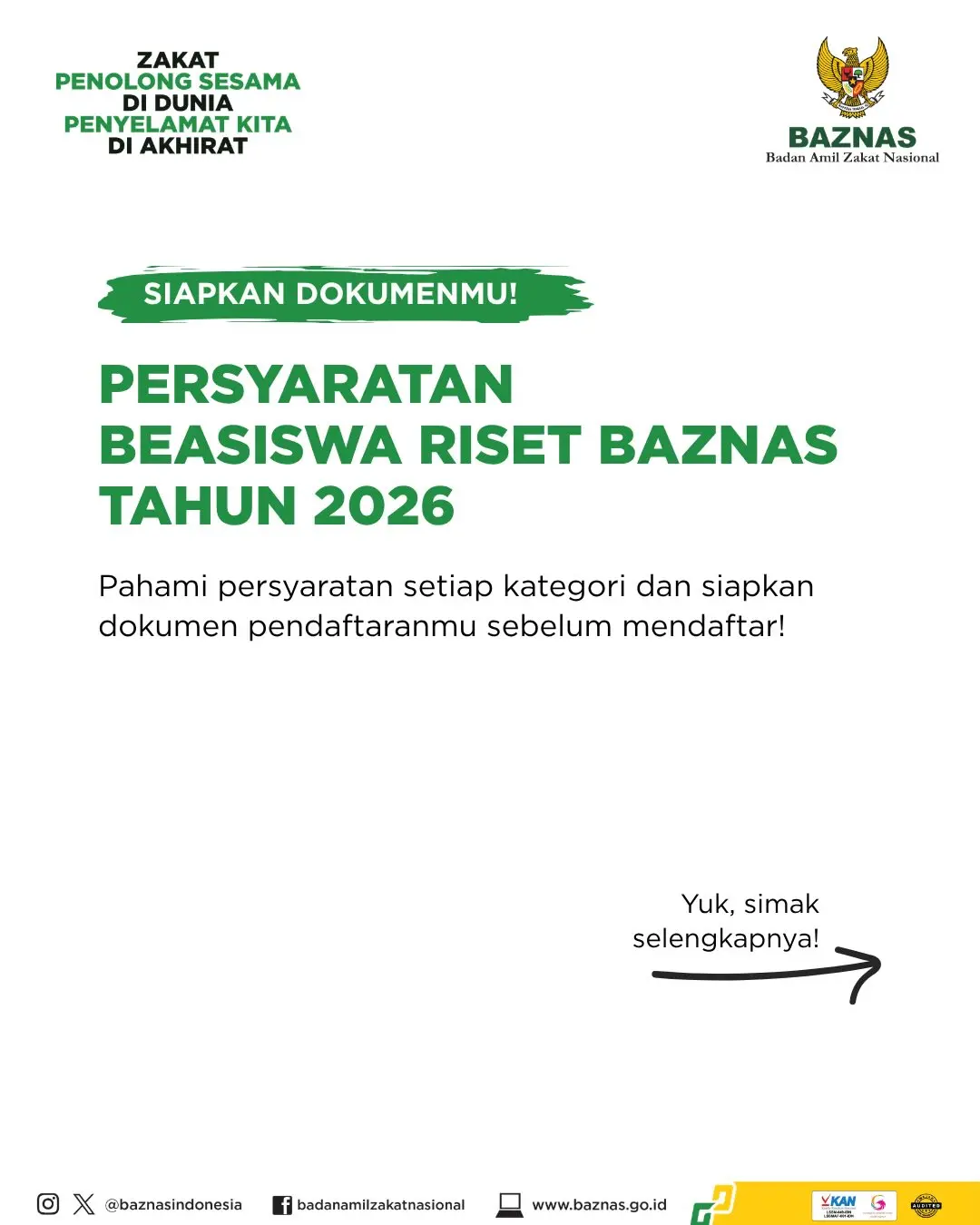 Beasiswa Riset Baznas 2026