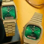 Casio Rilis Dua Jam Tangan Vintage Berbalut Warna Hijau dan Emas