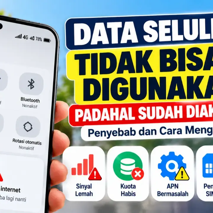 Data Seluler Tidak Bisa Digunakan Padahal Sudah Diaktifkan? Ini Penyebab dan Cara Mengatasinya