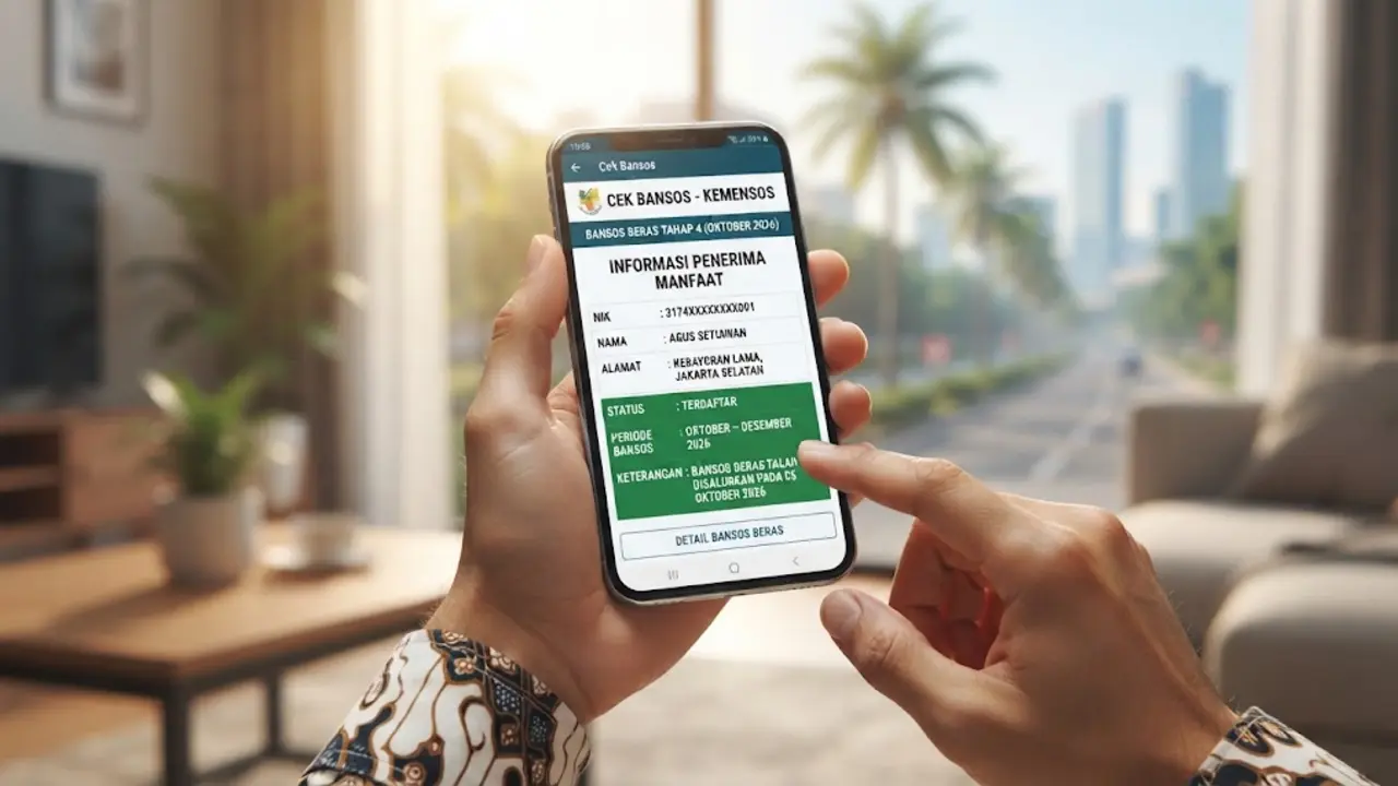 Bansos Beras Tahap 4 Oktober 2026, Ini Cara Cek Lewat HP dari Situs Cek Bansos dan Melalui Aplikasi