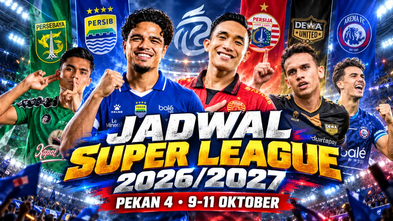 Jadwal Bri Liga 1 Super League Indonesia Musim 20272027 Pekan 4 Di 9 11 Oktober 2026