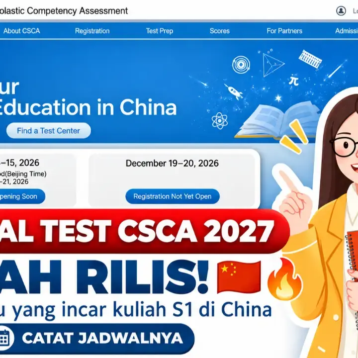 Jadwal Tes CSCA 2027 Resmi Dirilis, Cek Tanggal, Mata Pelajaran, Cara Daftar dan Biayanya