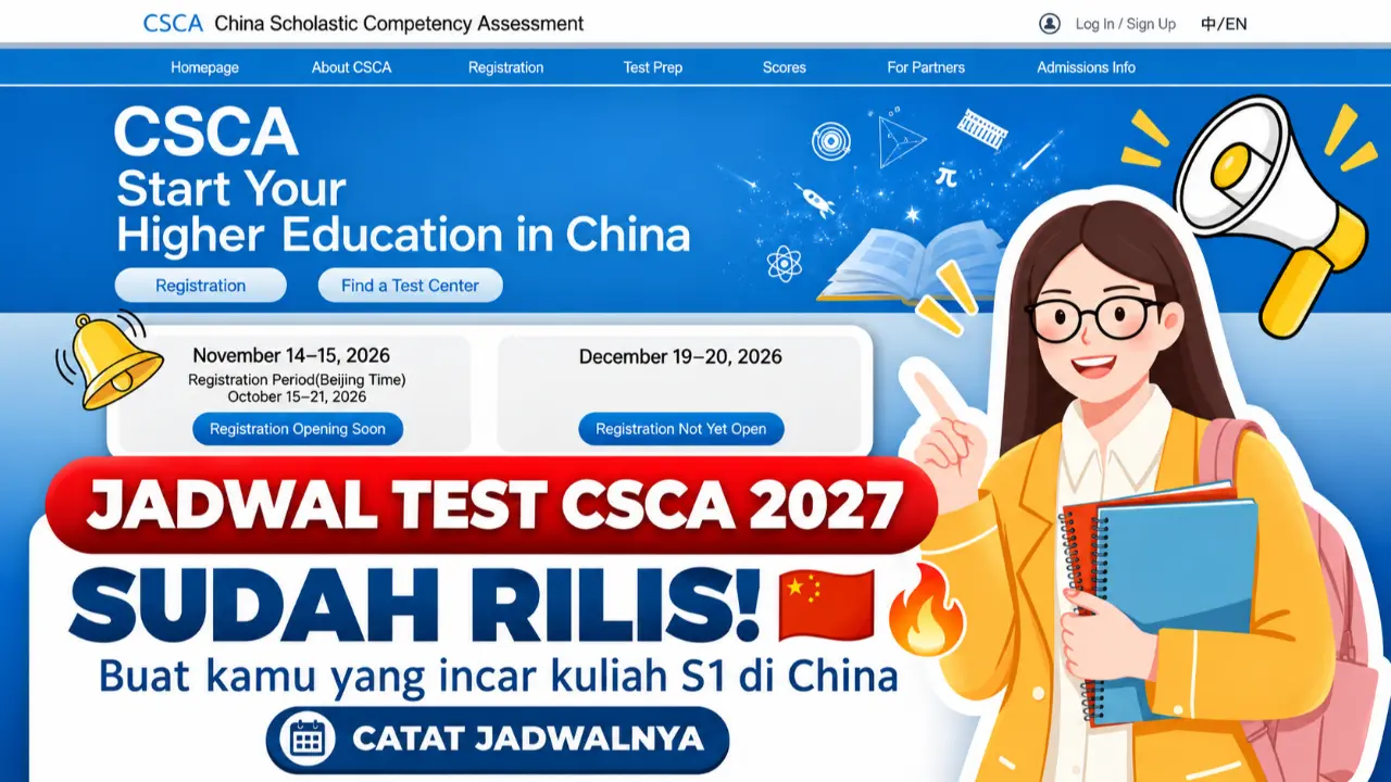 Jadwal Test Csca 2027 Sudah Rilis Untuk Kuliah S1 Di China