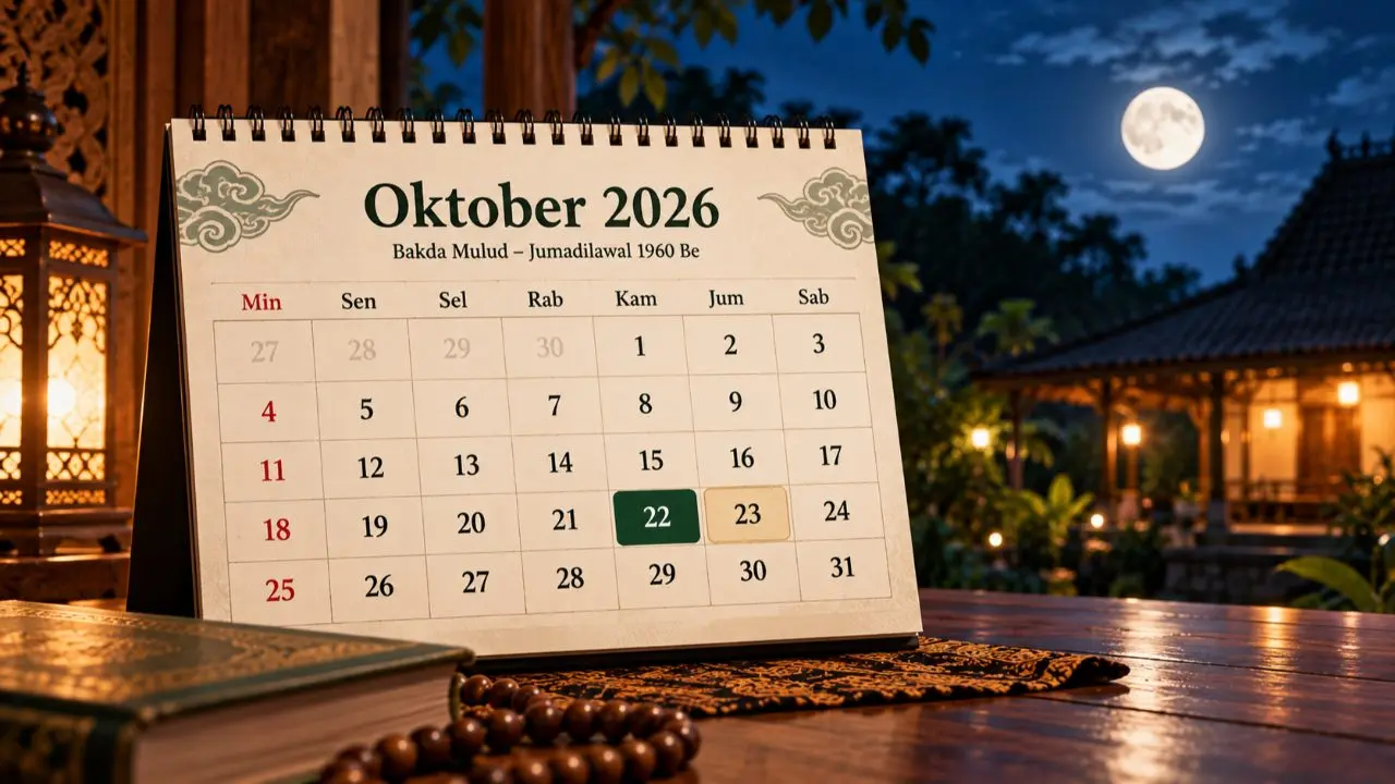 Hari Ini Malam Jumat Apa? Cek Kalender Jawa 22 Oktober 2026 Hari Ini Malam Jumat Apa? Cek Kalender Jawa 22 Oktober 2026