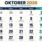 Kalender Jawa Oktober 2026: Hari Ini Malam Jumat Apa?