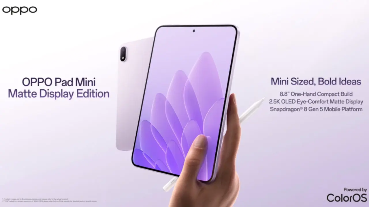 OPPO Pad Mini Rilis di India, Bawa Snapdragon 8 Gen 5 dan OLED 144Hz OPPO Pad Mini Rilis di India, Bawa Snapdragon 8 Gen 5 dan OLED 144Hz