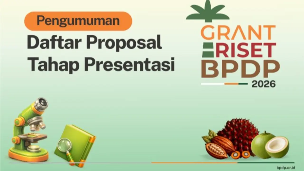 112 Proposal Grant Riset BPDP 2026 Lolos ke Tahap Presentasi, Cek Daftarnya!
