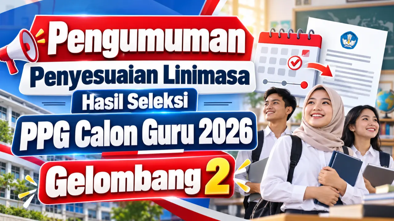 Pengumuman Penyesuaian Liminasi Hasil Seleksi Ppg Calon Guru 2026 Gelombang 2