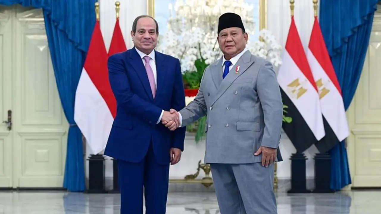 Presiden Indonesia Prabowo Subianto Dan Presiden Mesir Abdel Fattah El Sisi