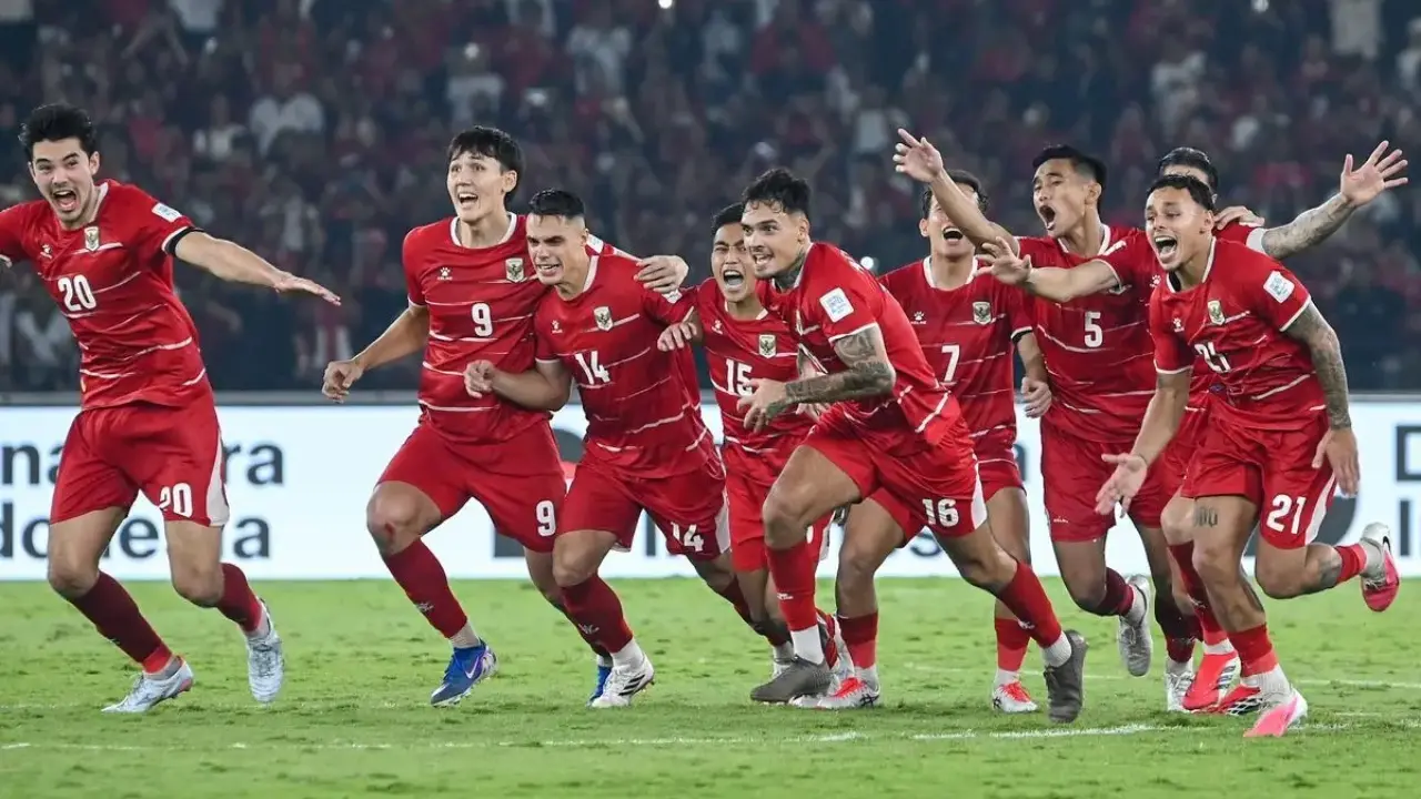 Selebrasi Pemain Timnas Indonesia