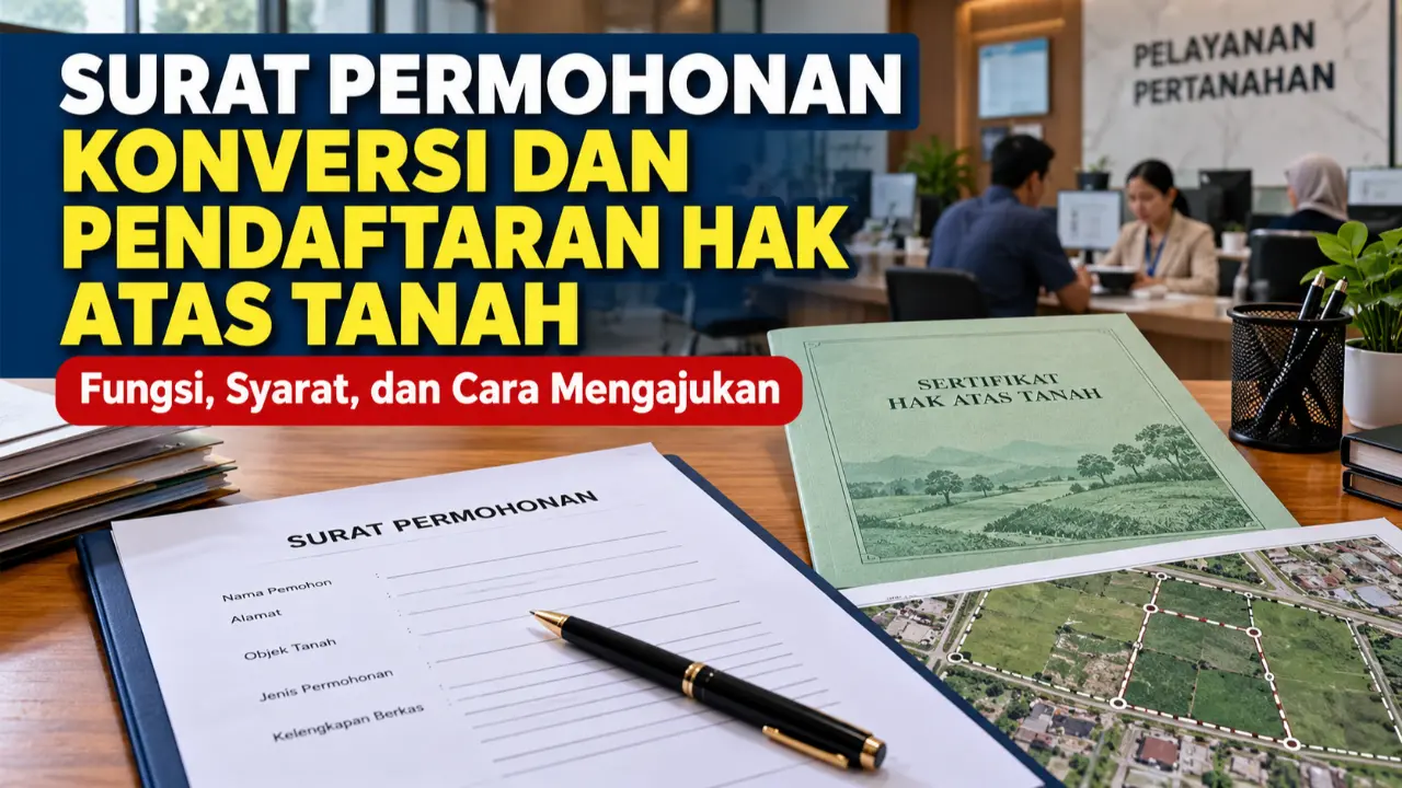 Surat Permohonan Konversi dan Pendaftaran Hak Atas Tanah, Ini Fungsi, Syarat, dan Cara Mengajukannya